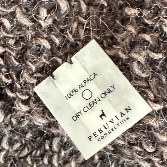 *AS IS FLAWED* Peruvian Connection 100% Lambswool Tunic Sweater SMALL - Picture 5 of 7